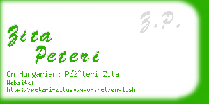 zita peteri business card